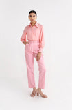 Pink Long-Collared Bishop Shirt for women