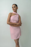 Women's Office party One-Shoulder Tie Dress