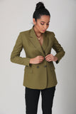 Green workwear blazer for women 