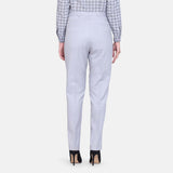 Women's Regular Fit Grey Poly Cotton Trouser