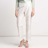 Power Sutra Creamy White Dupioni Trouser