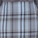 Multicolor Checkered Straight Cotton Skirt 