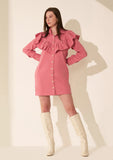 Shirt Dress with Ruffle for Women