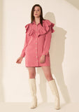 Shirt Dress with Ruffle for Women