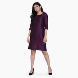 Royal Purple Dupioni Sheath Dress for Women