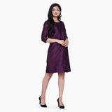 Royal Purple Dupioni Sheath Dress for Women