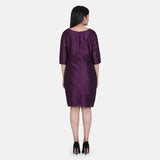 Royal Purple Dupioni Sheath Dress for Women