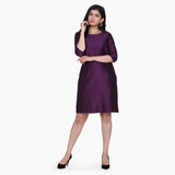 Royal Purple Dupioni Sheath Dress for Women