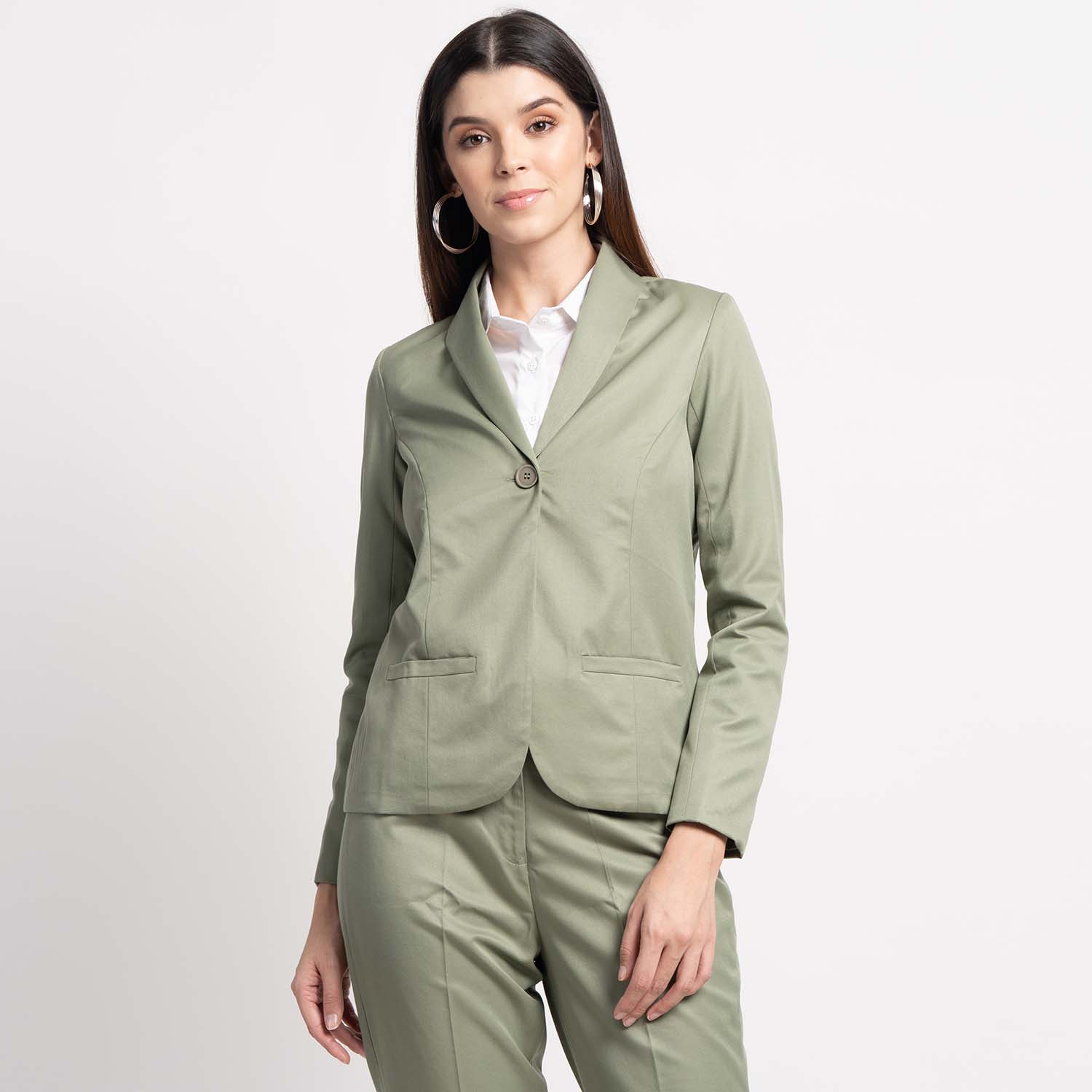 Shop The Best Cotton Pant Suit For Women - Sage Green