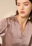 Satin Long Sleeves Blouse for Women