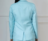 Sky Blue Cotton Women's Pant Suit