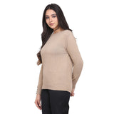 Tan Brown  100% Cotton Pullover Sweater