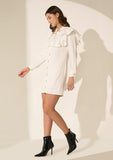 Shirt Dress with Ruffle for Women