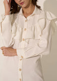 Shirt Dress with Ruffle for Women