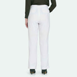 Statement Women's White Poly Crepe Trouser